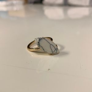 Asymmetrical quartz ring